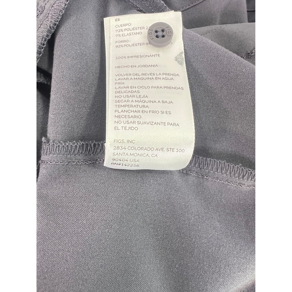 FIGS Technical Collection Graphite Gray Mandarin Collar Scrub Top Womens XS - Picture 13 of 15